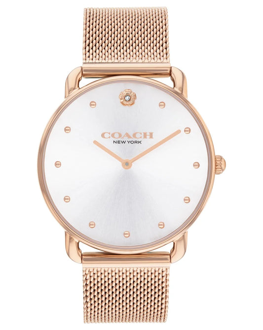 Rose Gold Plated Case/Silver/White Dial/Rose Gold Plated Mesh bracelet