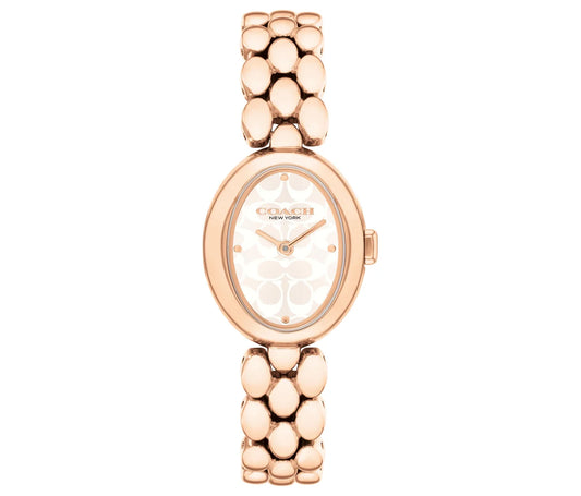 Rose Gold Plated Case & 3 link Bracelet/Silver/White Sig C Dial