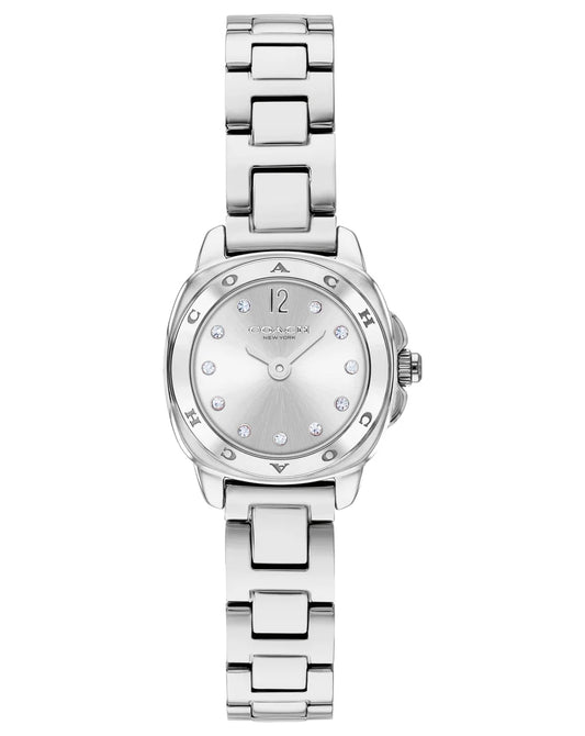 21MM SS CASE & BRACELET/SS DIAL W/ CRYSTAL MARKERS