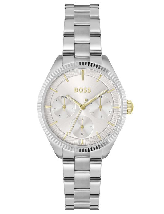 Stainless Steel Case/Stainless Steel Bracelet/White Multi function Dial