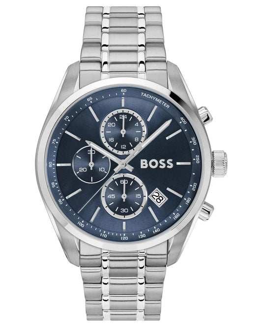 Stainless Steel Case & Bracelet/Blue Chrono Dial