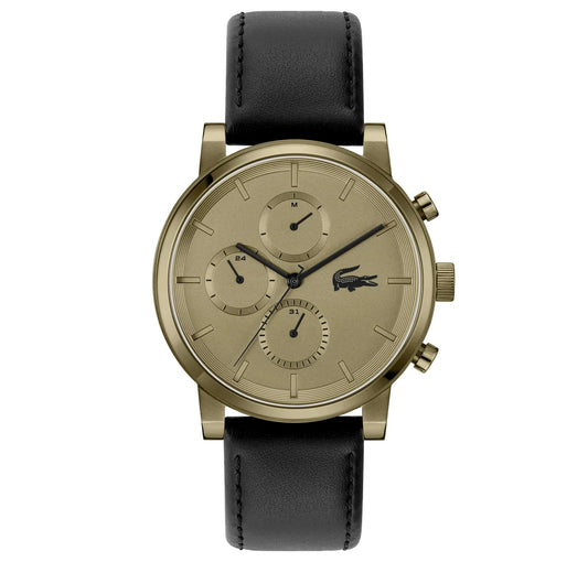 Bronze IP Case/Black Leather Strap/Bronze IP multi function Dial
