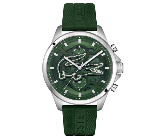 43mm SS Case/Green Skeleton Dial/Green Silicone Strap