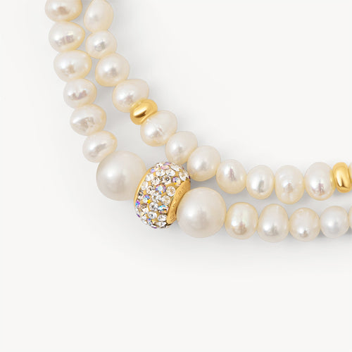 Hillberg & Berk Pearl Double Wrap Bracelet