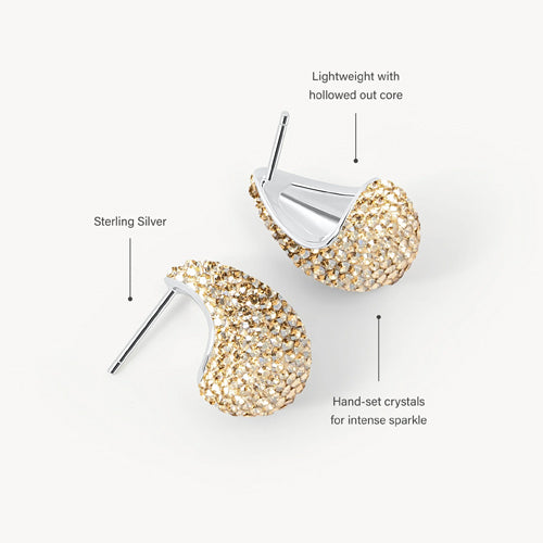 Hillberg & Berk Mini Dream Puff Sparkle Stud Earring