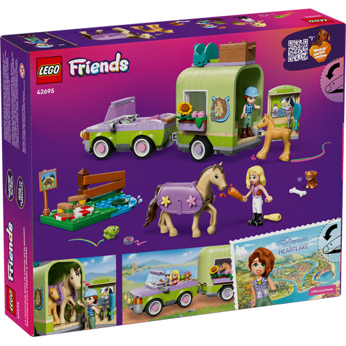 The LEGO® Group Friends Horse & Baby Foal Trailer Set 42695