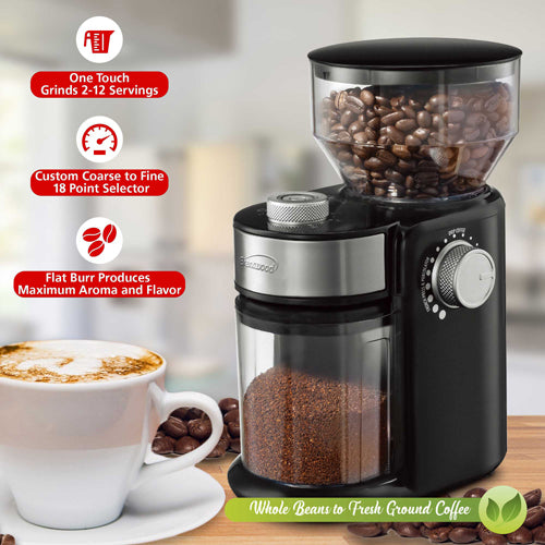 Brentwood 8-Ounce Automatic Burr Coffee Bean Grinder Mill