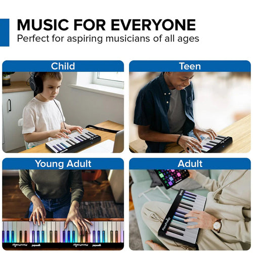 Gemini GPP‑101 PianoProdigy, 24‑Key Wireless Bluetooth MIDI Learning Keyboard
