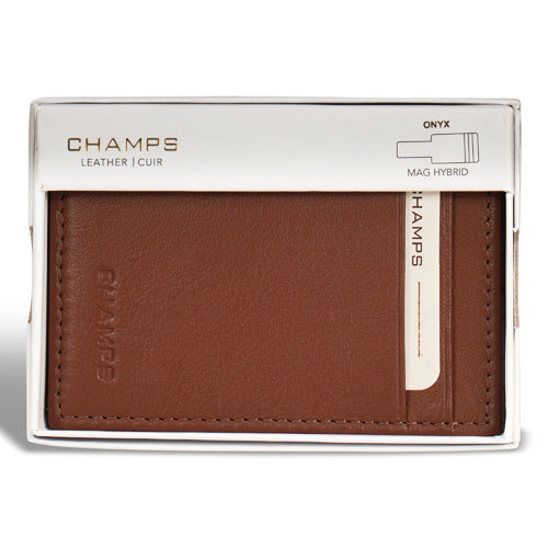 Champs Onyx - Leather Mag Hybrid Card Holder