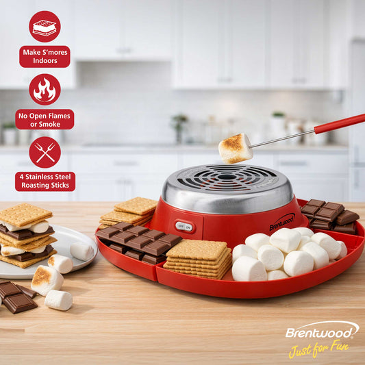 Brentwood Indoor Electric Stainless Steel S’mores Maker