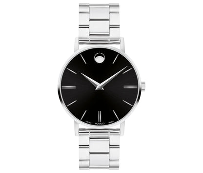 Stainless Steel Case & Bracelet/Black Dial with markers