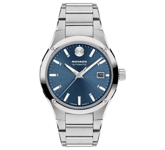 Stainless Steel Case & Bracelet/Blue Dial