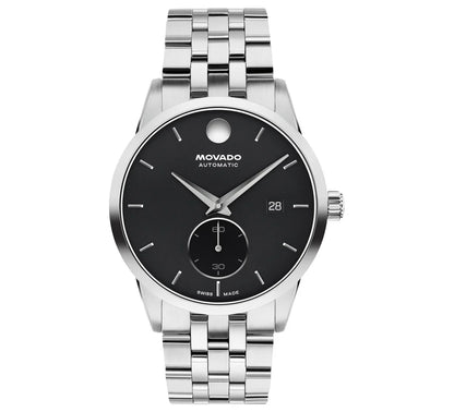 Stainless Steel Case and Bracelet/Matte Black Powder Dial