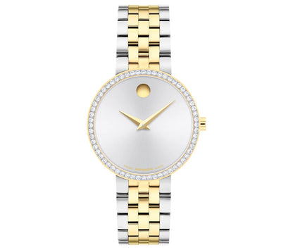 TT/SS Case and bracelet/Silver white dial/Lab-grown diamond bezel