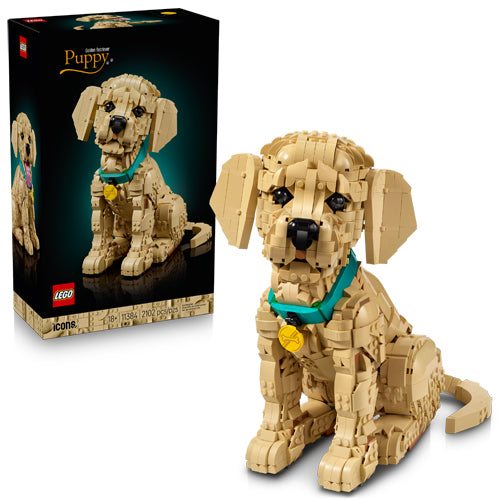 The LEGO® Group Icons Golden Retriever Puppy Building Set 11384