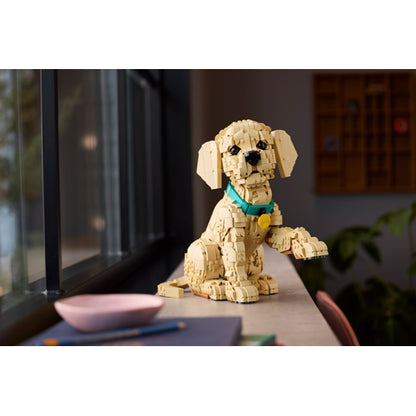 The LEGO® Group Icons Golden Retriever Puppy Building Set 11384