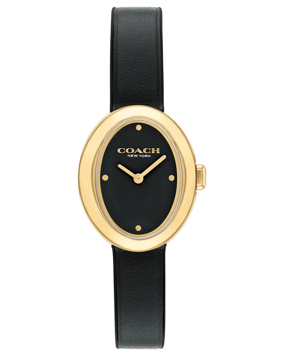 Gold Plated Case/Black Calfskin Strap/Black Lacquer Dial