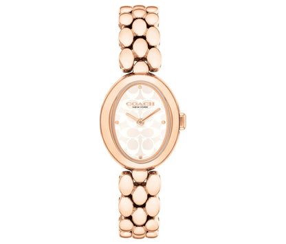 Rose Gold Plated Case & 3 link Bracelet/Silver/White Sig C Dial