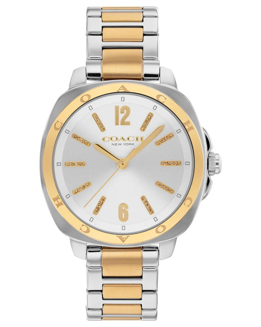 TT/SS Case & Bracelet/Silver White Dial w/ Diamond Dust Markers