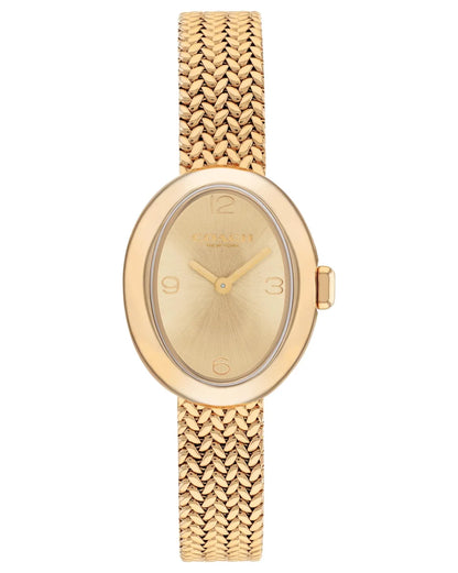 Gold Plated Case & mesh Bracelet/Gold Dial