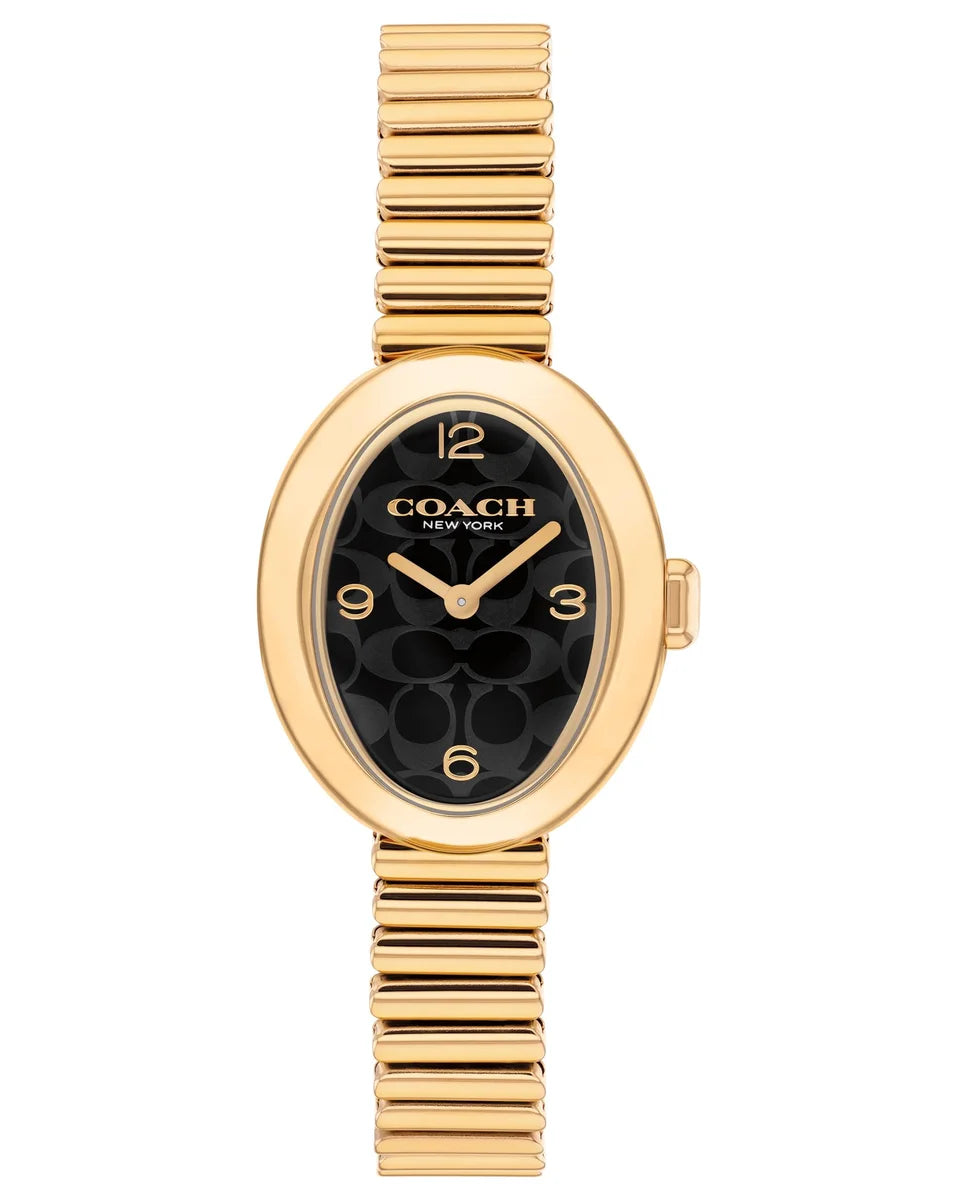 Gold Plated Case & stretch Bracelet/Black Sig C Dial