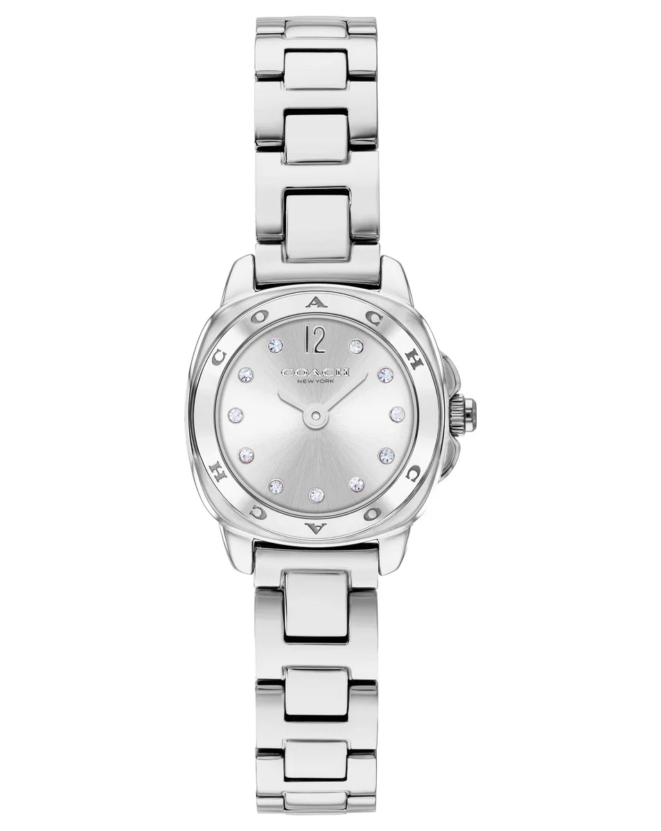 21MM SS CASE & BRACELET/SS DIAL W/ CRYSTAL MARKERS