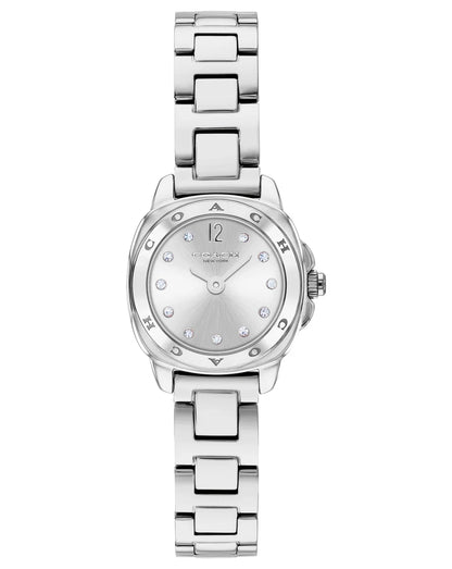 21MM SS CASE & BRACELET/SS DIAL W/ CRYSTAL MARKERS