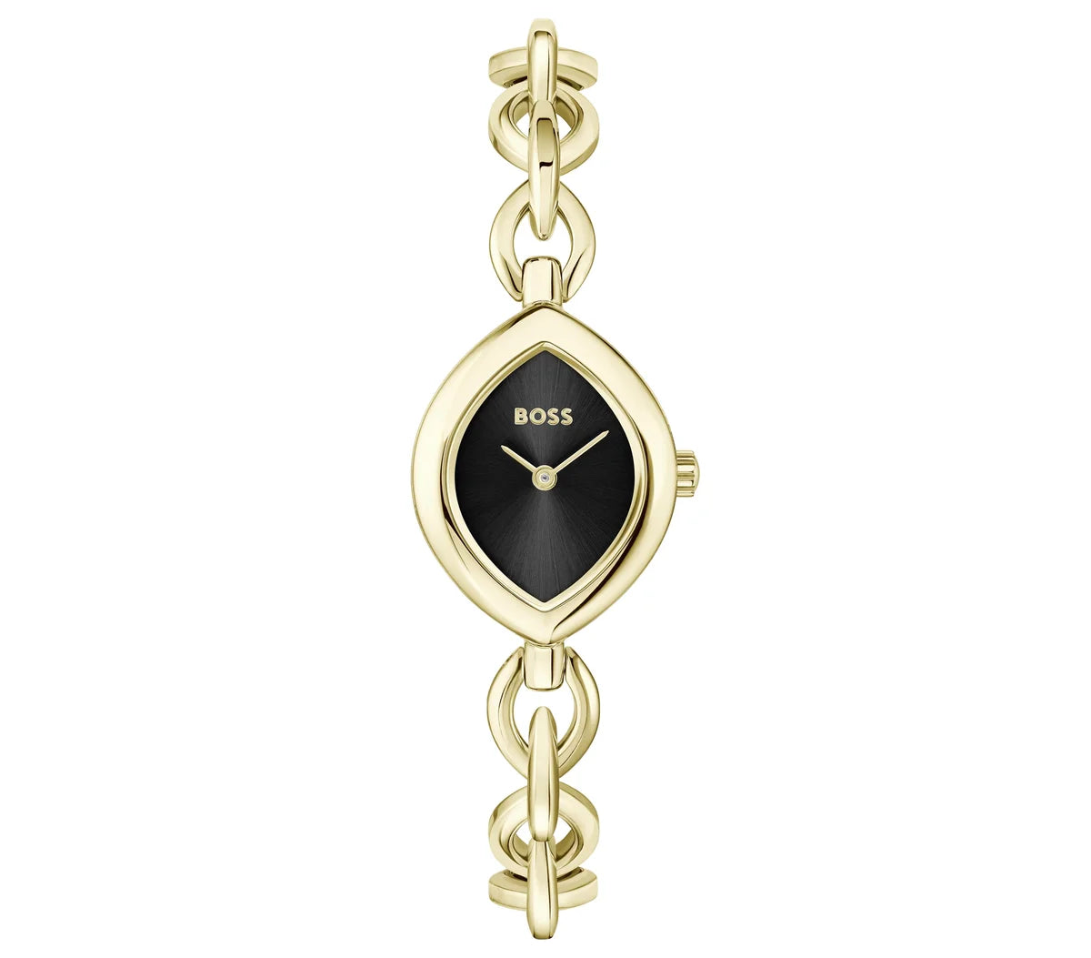 29mm Light Yellow Gold Oval Case & Bracelet/Black Dial