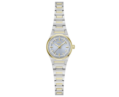 20mm Two-Tone Case & Bracelet/Light Blue Dial with Crystals