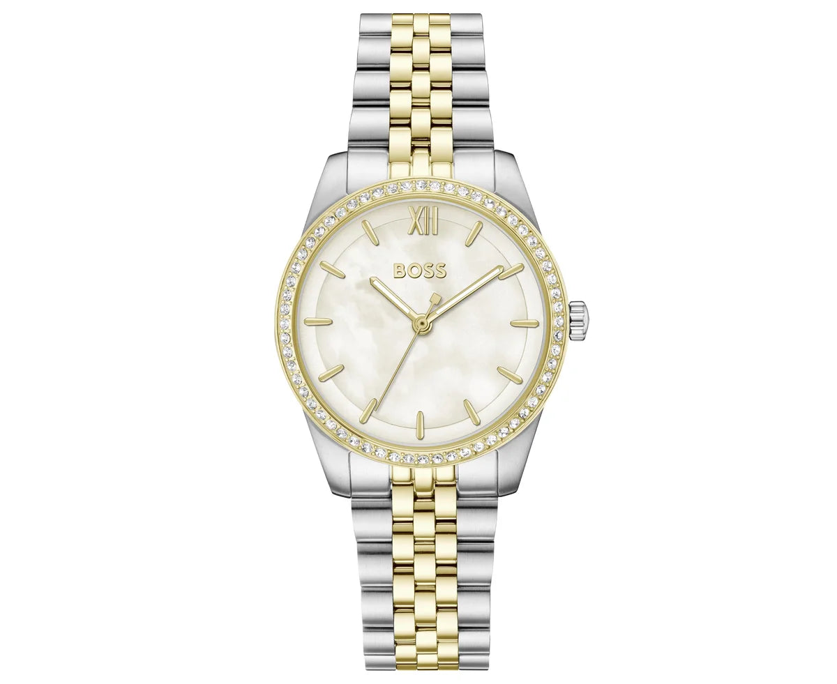32mm Two-Tone Case with crystals/TT Bracelet/White MOP dial