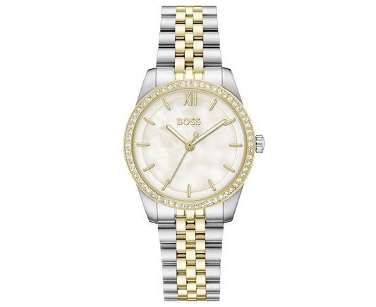 32mm Two-Tone Case with crystals/TT Bracelet/White MOP dial