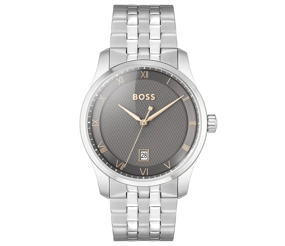 Stainless Steel Case & Bracelet/Grey Dial