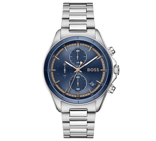 42mm Stainless Steel Case/Stainless Steel Bracelet/Blue Chornograph dial