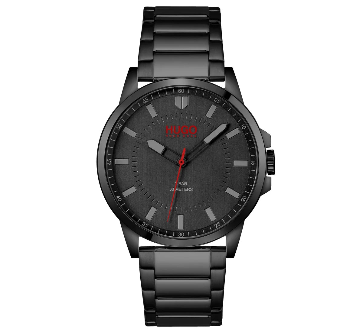 IP Black Steel Case & Bracelet/Black Dial