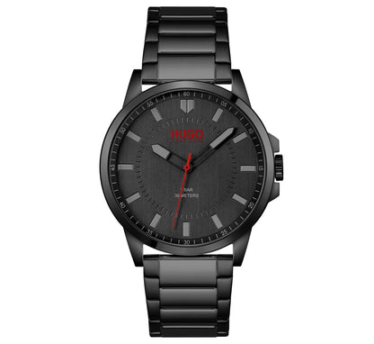 IP Black Steel Case & Bracelet/Black Dial