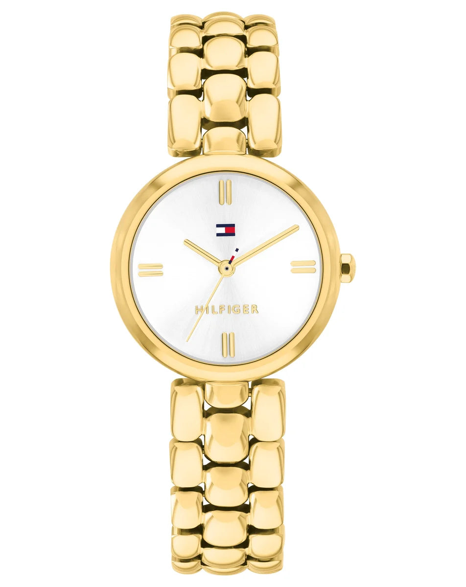 26mm Gold Plated Case & bracelet/White Dial