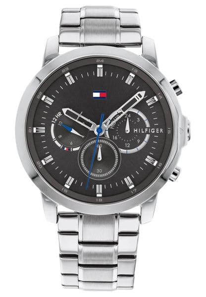 Black IP Case/Dark Brown Leather Strap/Dark Grey multi-function dial