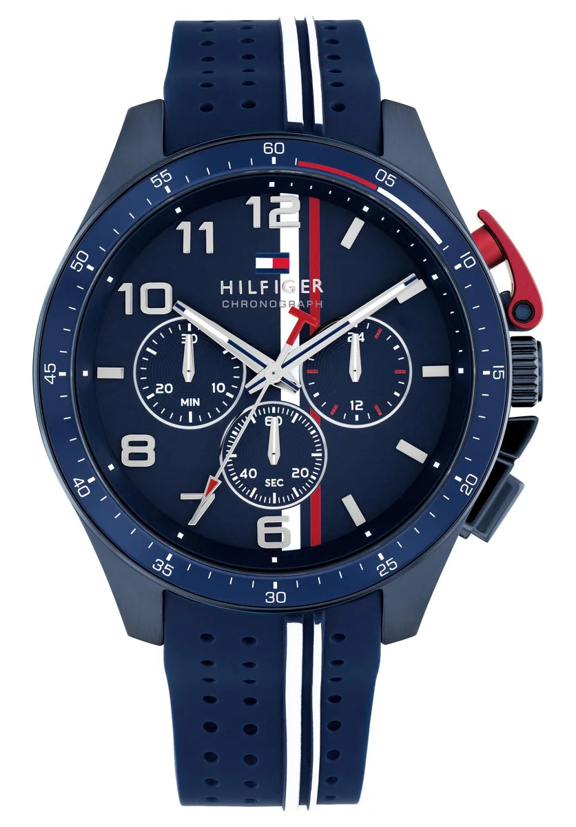 SS/Blue Aluminum Case Blue Silicone Strap/Blue Chronograph Dial