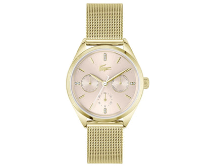 Yellow Gold IP Case and Mesh Bracelet/Blush multi-function Dial