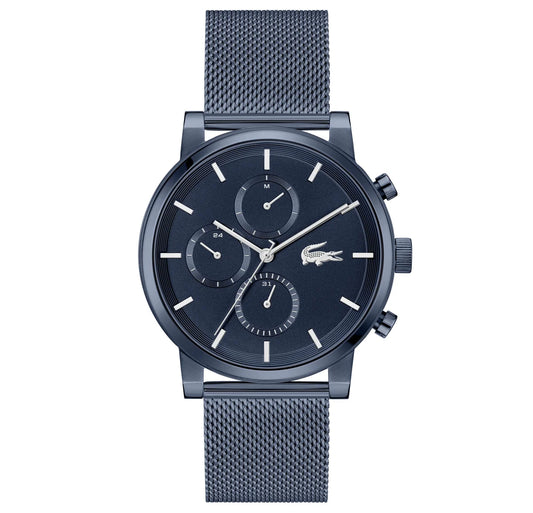 Blue IP Case/Blue Mesh Bracelet/Blue multi function Dial