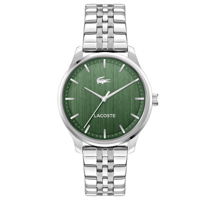 Stainless Steel Case and bracelet/Green Dial