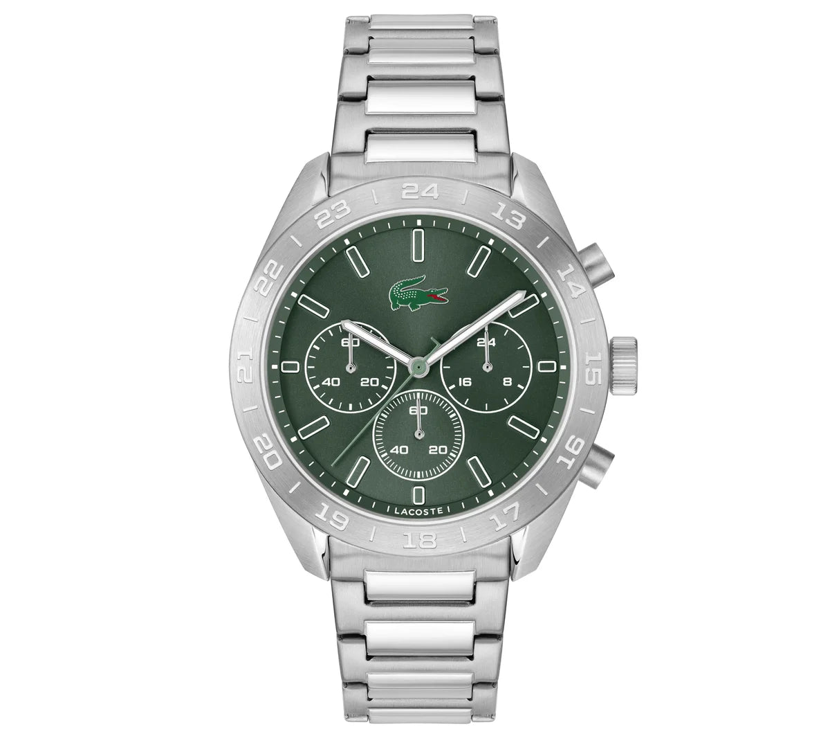 42mm Stainless Steel Case & Bracelet/Forest Green Chronograph Dial
