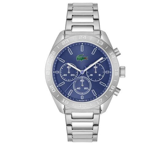 42mm Stainless Steel Case & Bracelet/Navy Blue Chronograph Dial