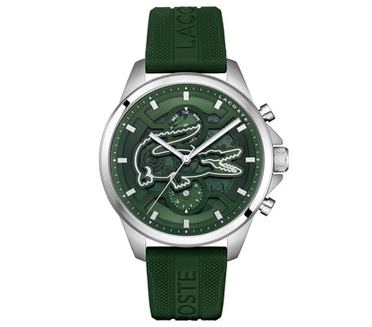 43mm SS Case/Green Skeleton Dial/Green Silicone Strap