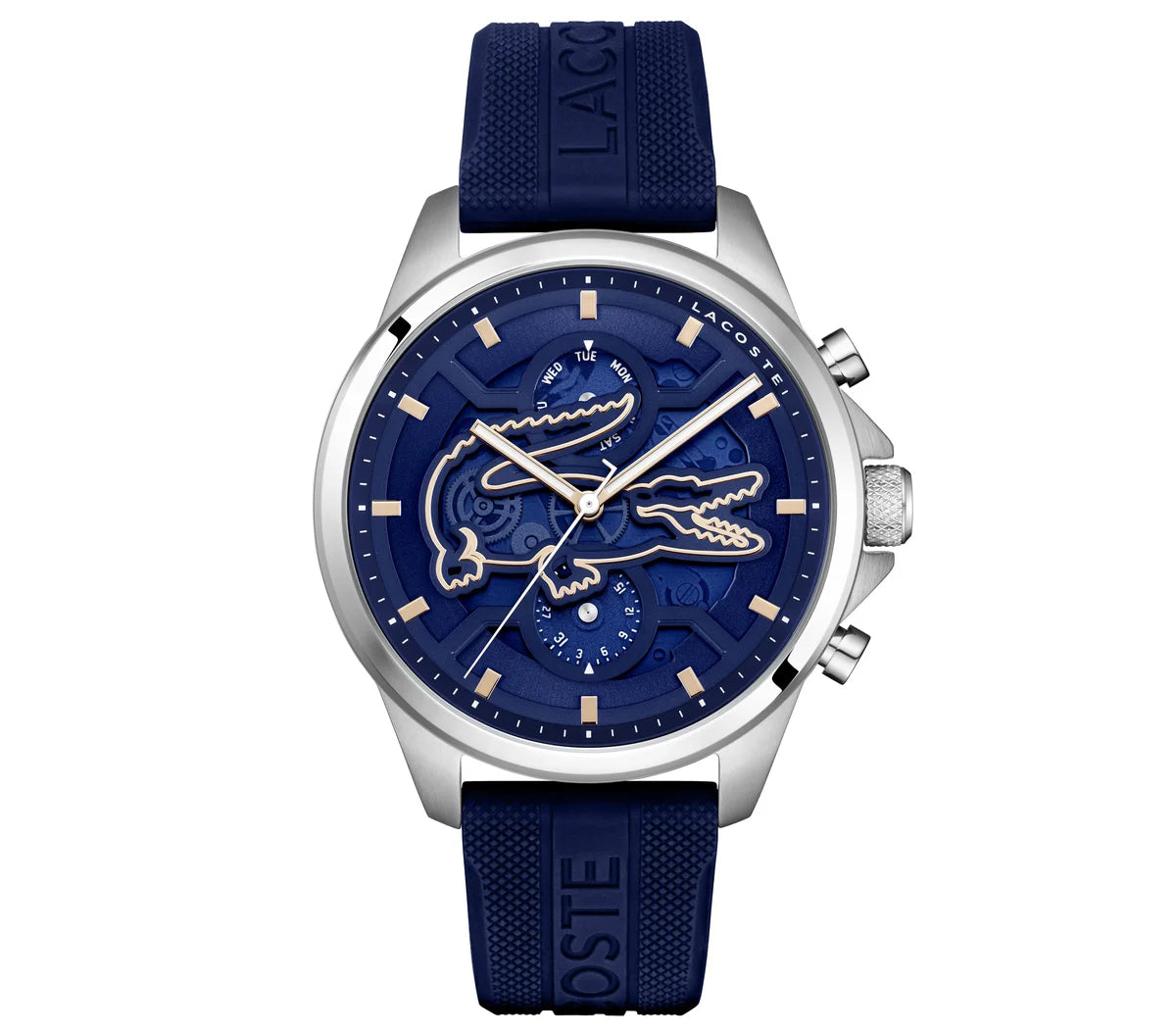 43mm SS Case/Navy Blue Skeleton Dial/Navy Blue Silicone Strap
