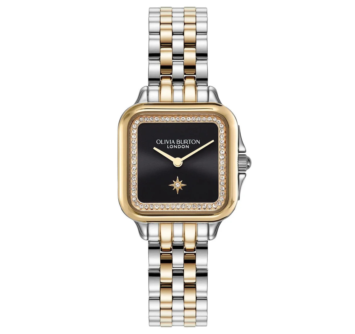 Two-Tone/Stainless Steel case & link bracelet/Black dial with North Star