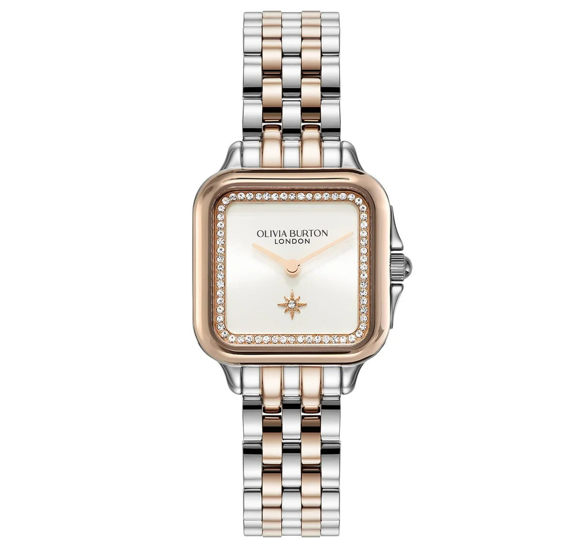 Rose Gold/SS case & link bracelet/Silver/White dial with North Star