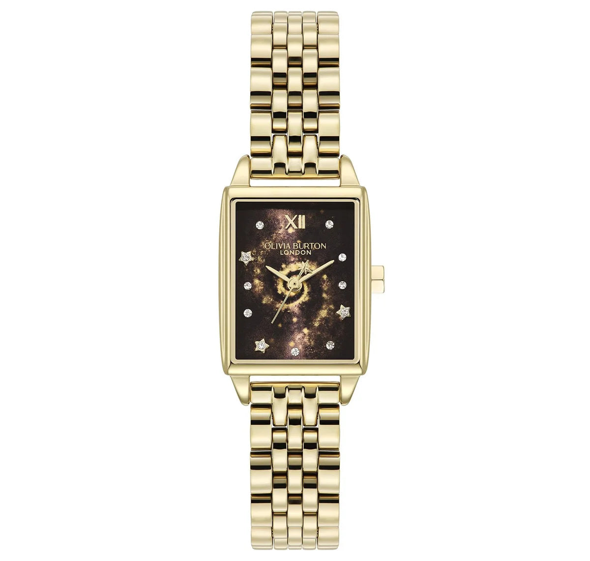 Gold Plated Case & Bracelet/Black dial w/GP details