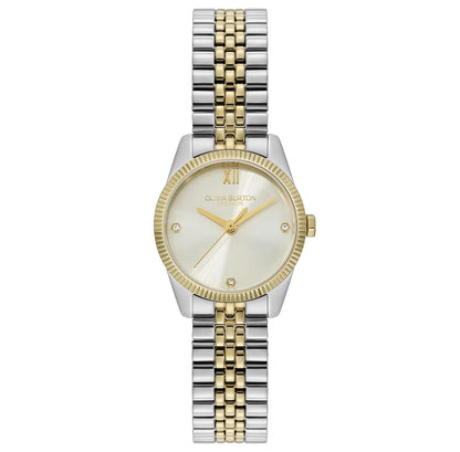 Two-Tone Case & Bracelet/Fluted Bezel Detail/Ivory Sunray dial