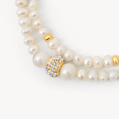 Hillberg & Berk Pearl Double Wrap Bracelet